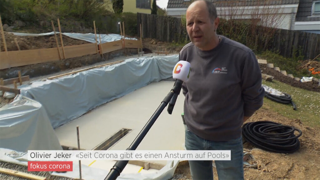 Filmbeitrag über die Auswirkungen der Corona Pandemie auf den Poolbau.